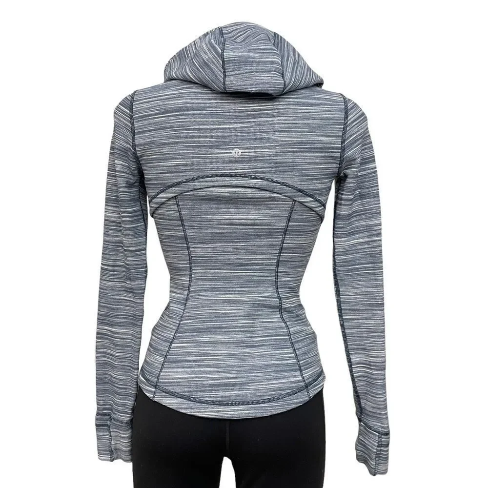 Lululemon Hooded Define Jacket 
Mini Space Dye Heathered Nocturnal White sz 4 - Picture 2 of 9